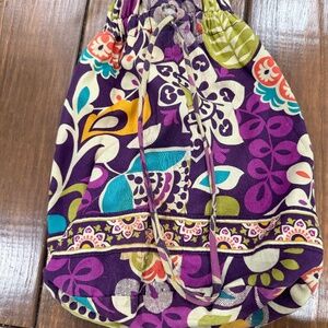 VERA BRADLEY Plum Crazy Ditty Bag For Gym, Pool,  Beach tote, or Cosmetic Case